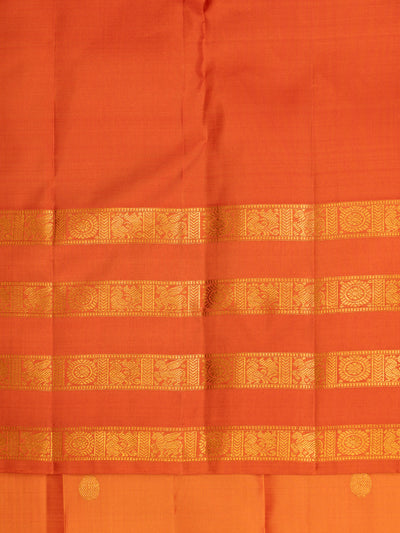 Orange Traditional Pure Kanchipuram Silk Saree