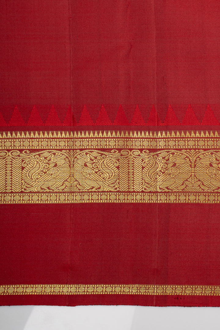 Maroon Traditional Pure Kanchipuram Silk Saree