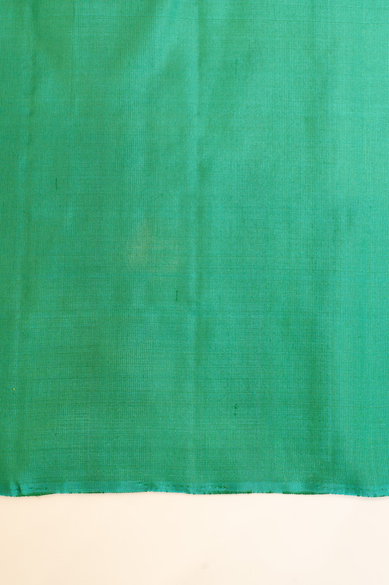 Teal green polka zari pure soft silk saree