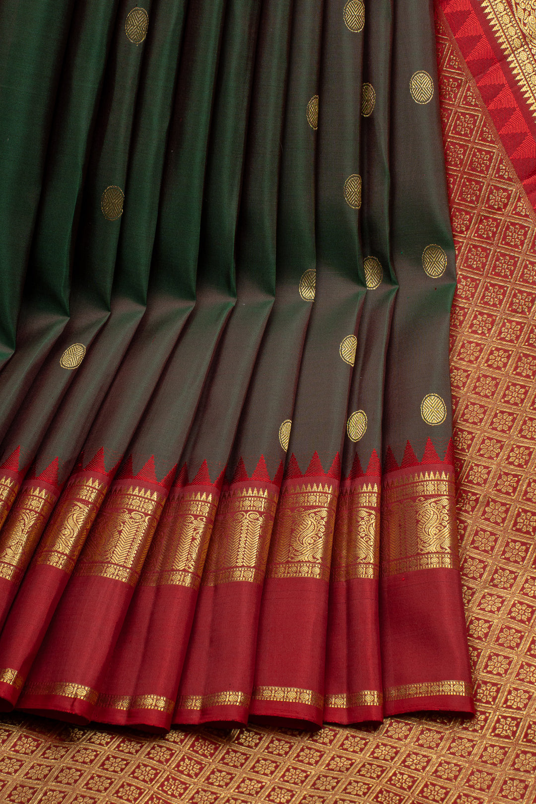 Maroon Traditional Pure Kanchipuram Silk Saree