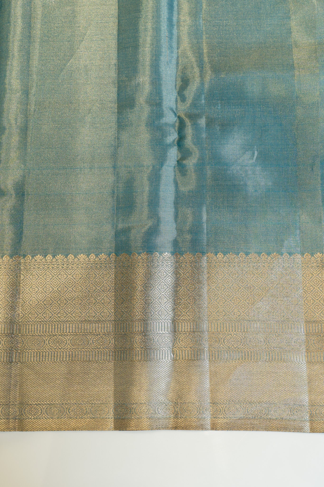 Blue muthu zari brocade pure Kanchipuram silk saree