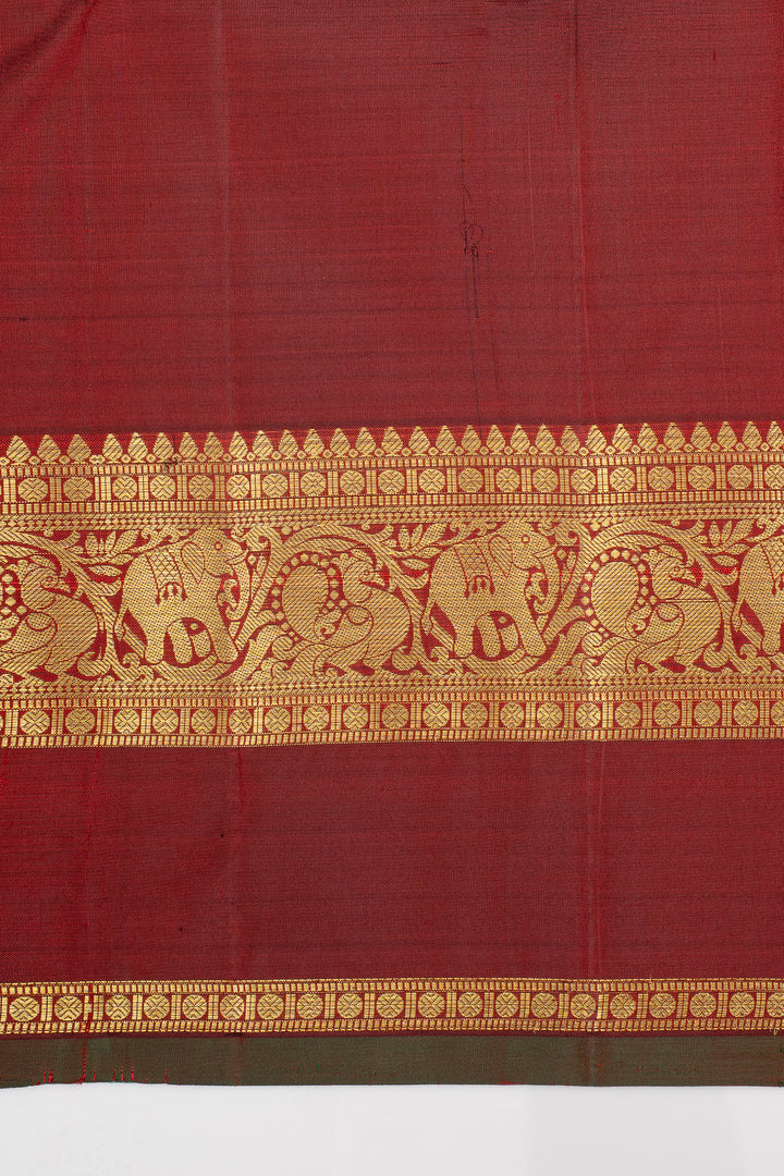 Mustard Traditional Pure Kanchipuram Silk Saree