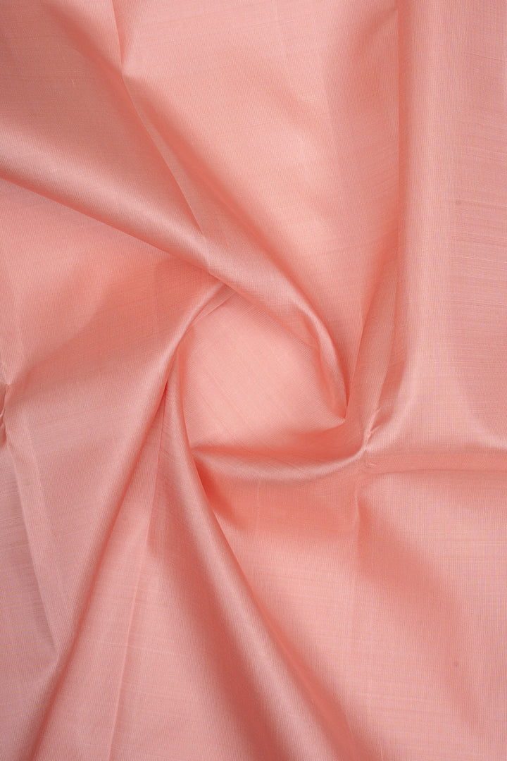 Baby Pink &amp; Green Varisaipettu Pure Kanchipuram Silk Saree