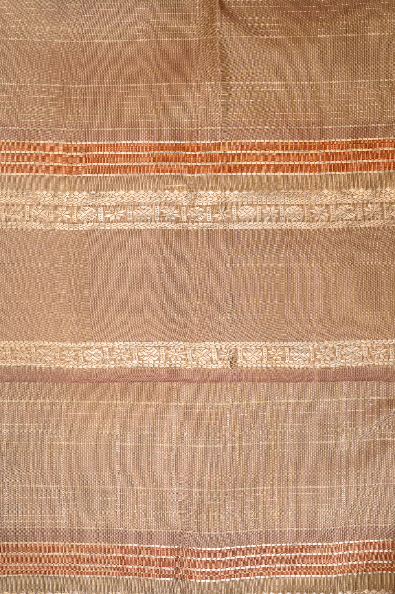 Mauve Gold Zari Checks Rettai Pettu Pure Kanchipuram Silk Saree - Clio Silks