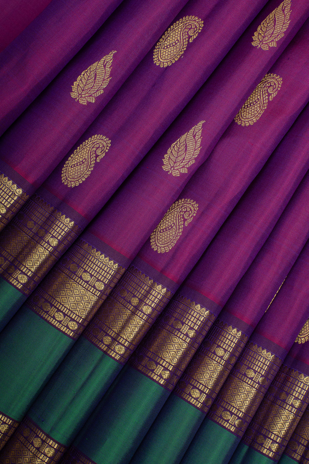 Purple Traditional Pure Kanchipuram Silk Saree