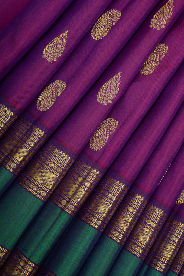 Purple Traditional Pure Kanchipuram Silk Saree