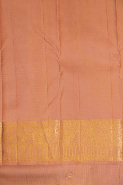 Rose pink zari checks pure Kanchipuram silk saree