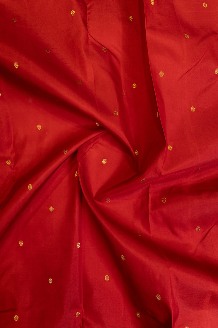 Deep red and black varisaipettu pure zari Kanchipuram silk saree