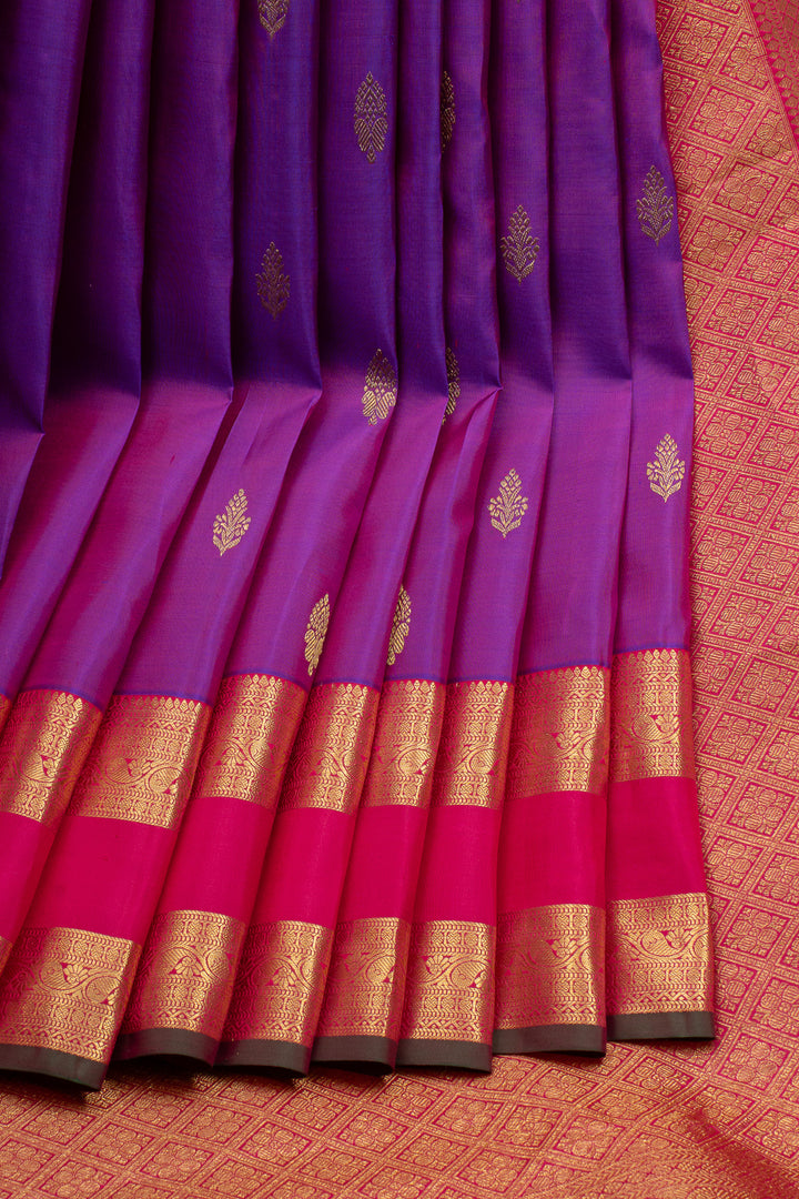 Purple Traditional Pure Kanchipuram Silk Saree