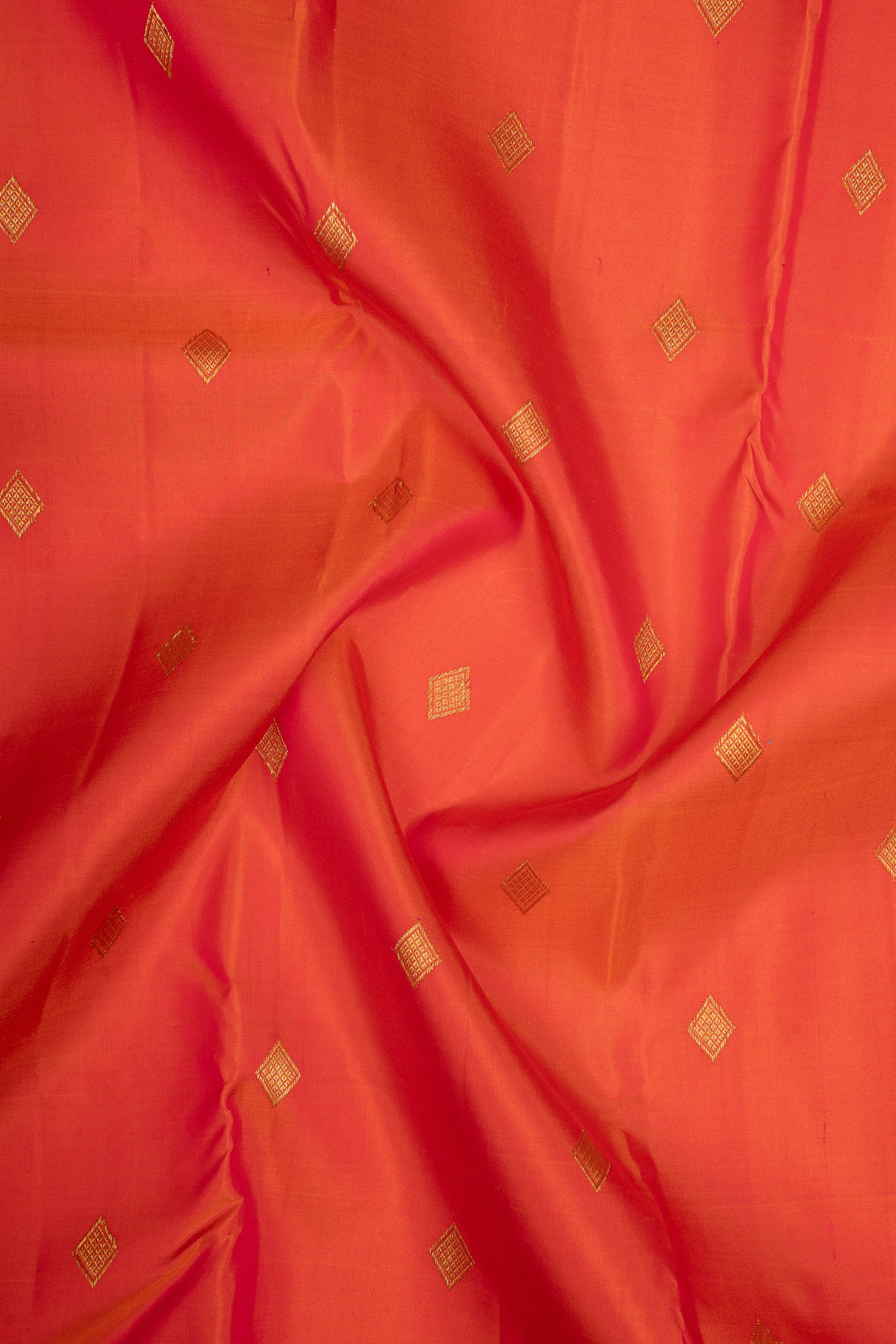 Rust Orange Traditional Pure Kanchipuram Silk Saree