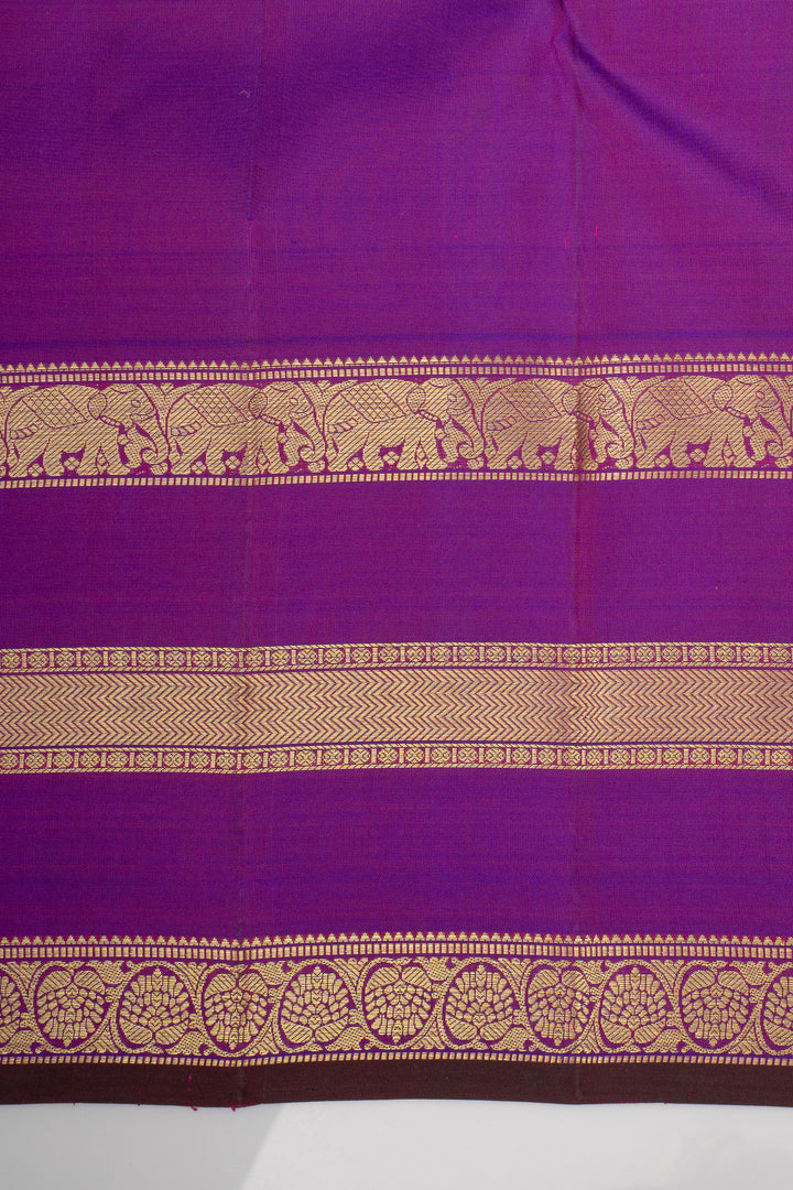 Rust Orange Traditional Pure Kanchipuram Silk Saree