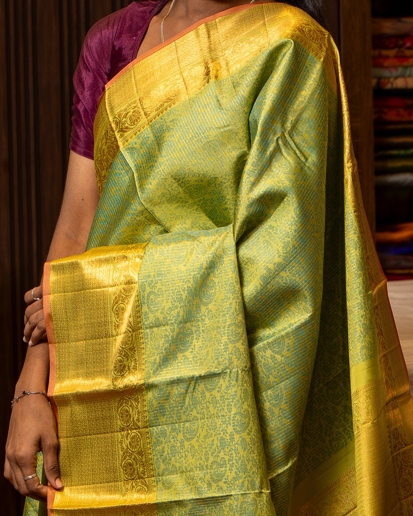 Green Kanchi Silk Saree | Kanchipuram Silk Saree