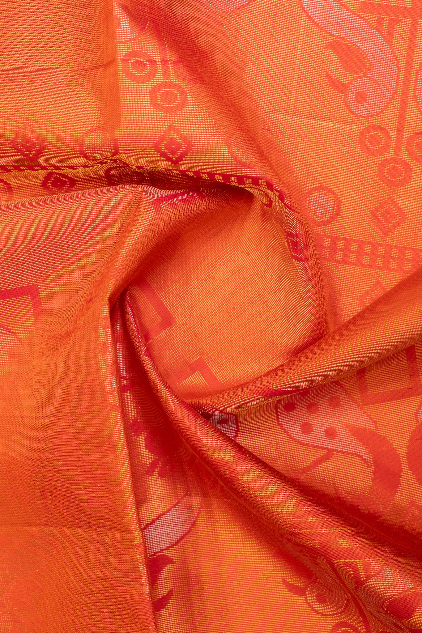 Emerald green and orange Paithani pure soft silk saree