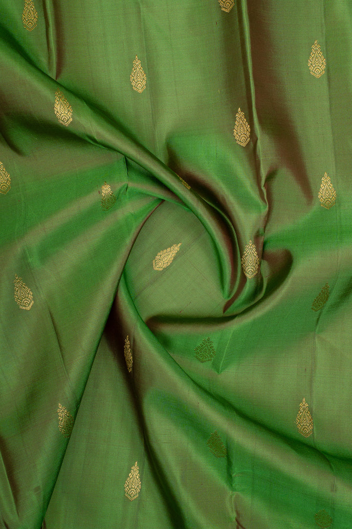 Mehandi green traditional pure kanchipuram silk saree