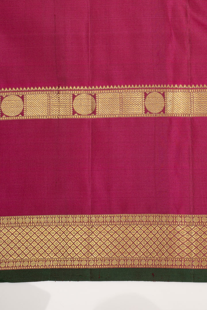 Mehandi green traditional pure kanchipuram silk saree