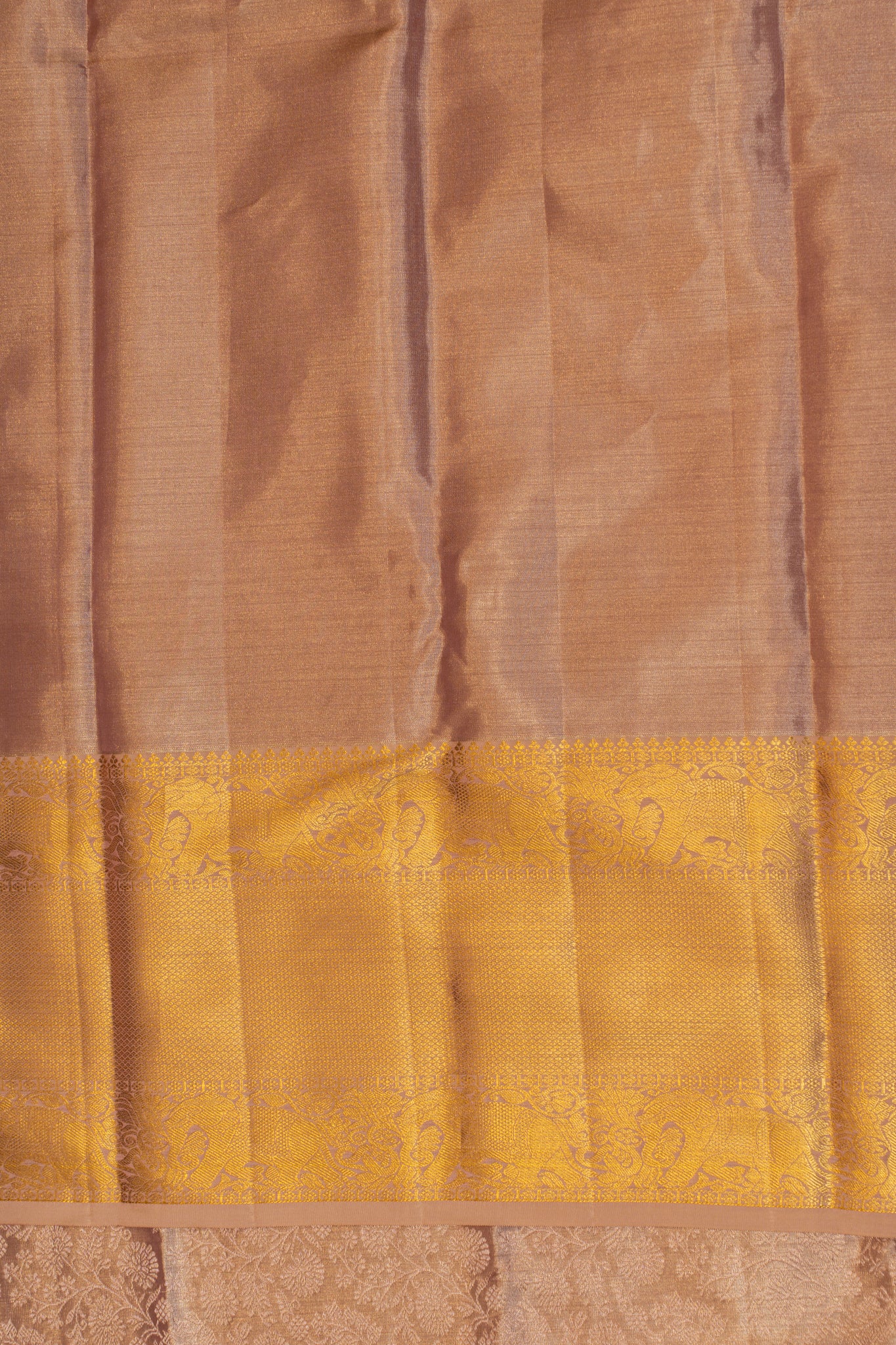 Lilac floral brocade tissue pure Kanchipuram silk saree