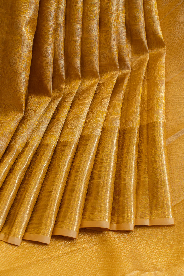 Gold annam chakram pure brocade Kanchipuram silk saree