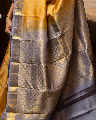 Dijon Gold Pure Soft Silk Saree - Clio Silks