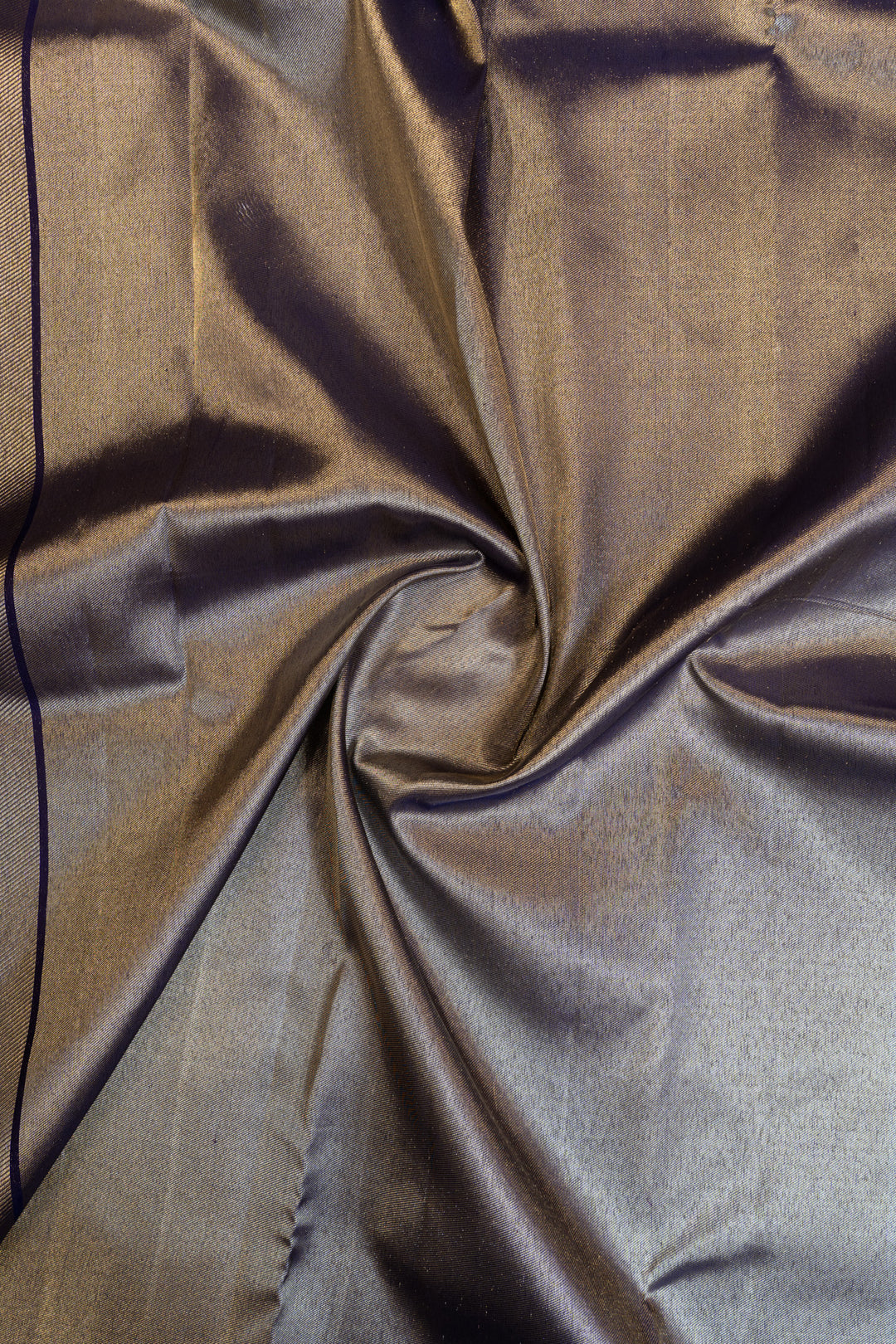 Aubergine purple pure Kanchipuram silk saree