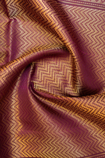 Mulberry purple multi stripes pure soft silk saree