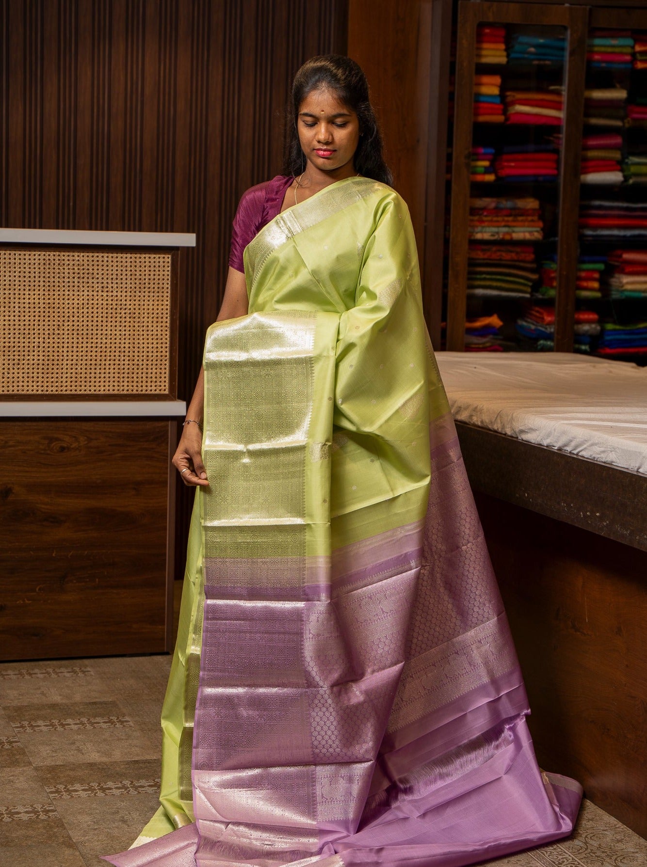Green Kanchipuram Silk Saree Online | kanjivaram Silks