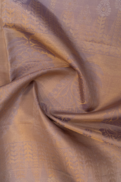 Mint green and lilac pure soft silk saree