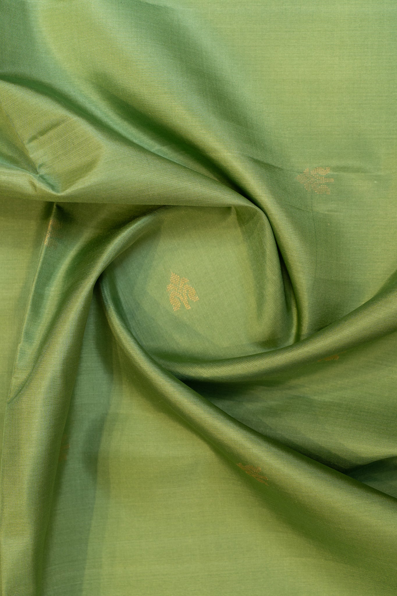 Mint green and lilac pure soft silk saree