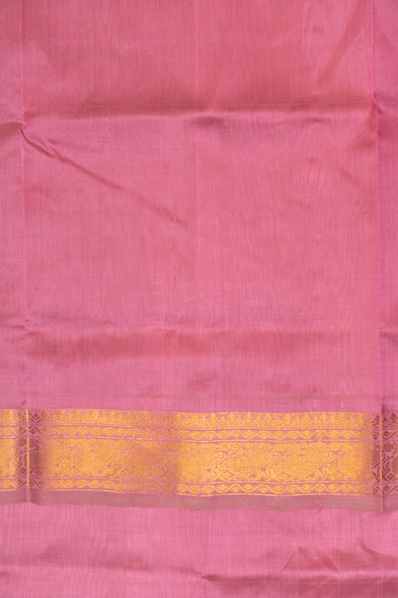 Lotus pink traditional pure silk cotton saree