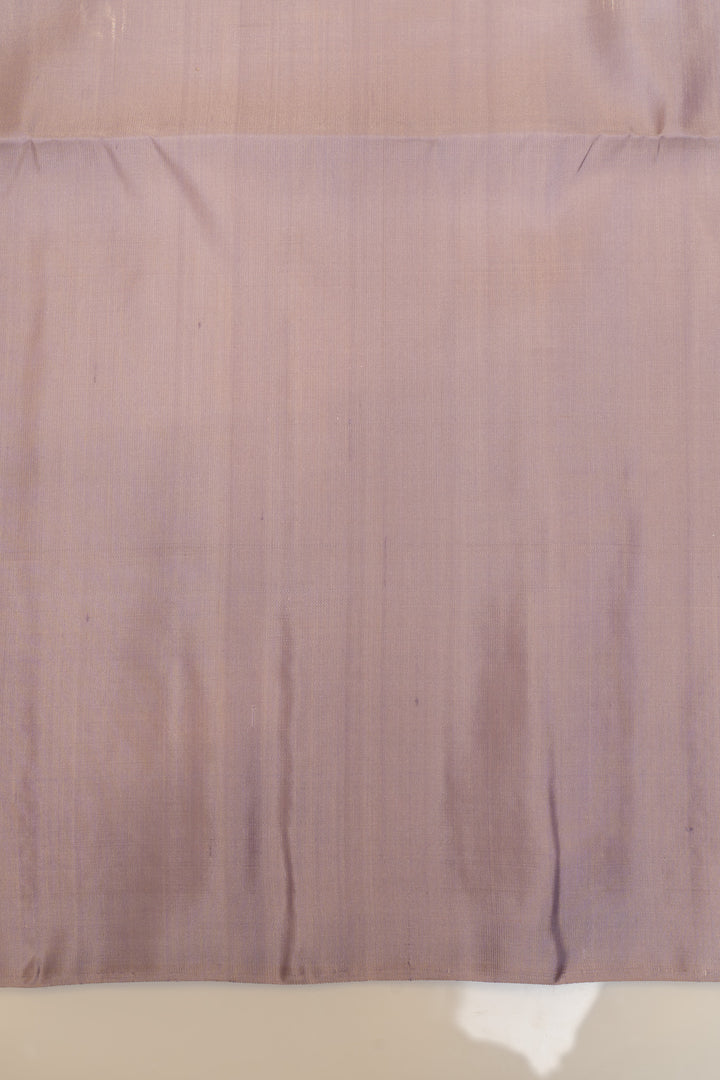 Mint green and lilac pure soft silk saree