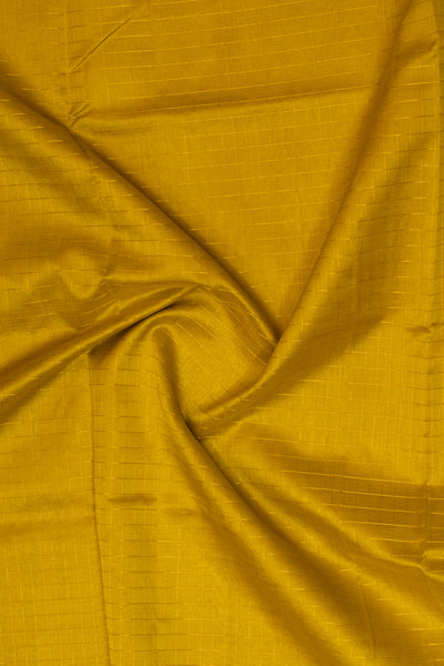 Golden yellow and MS blue pattu borders pure silk cotton saree