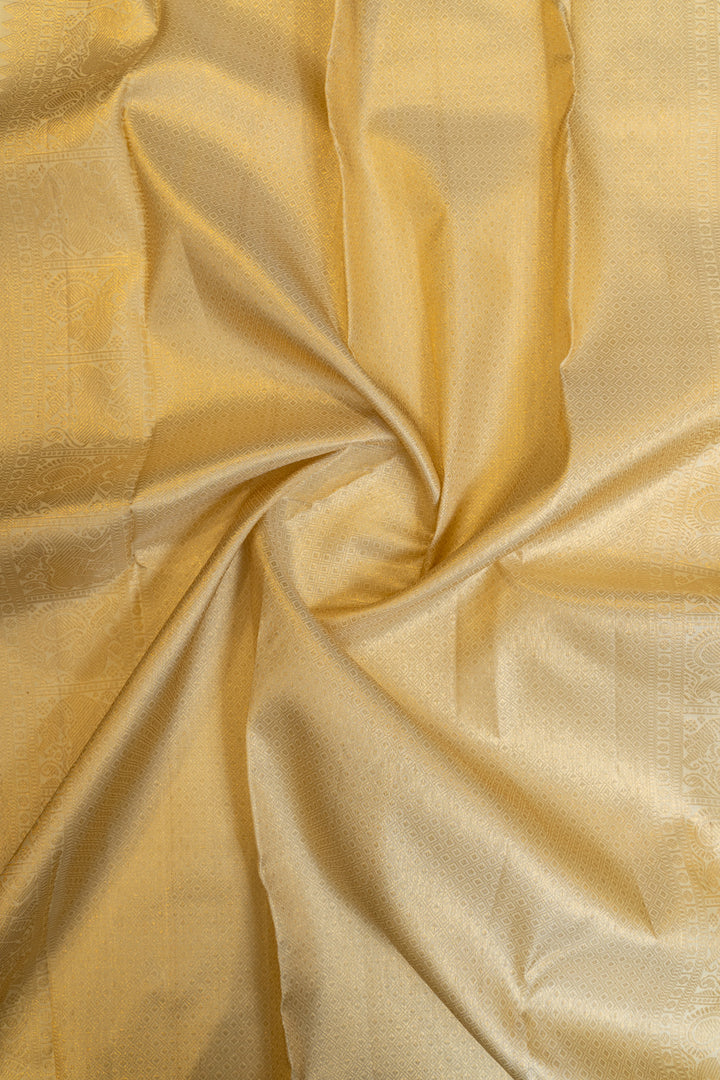 Purple and ivory traditional pure Kanchipuram silk saree