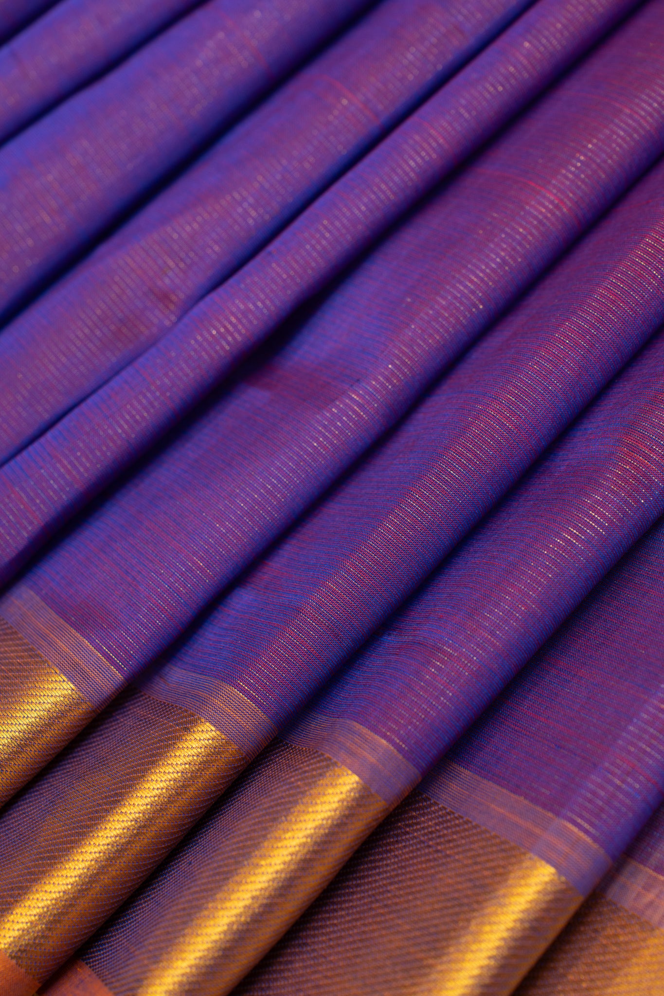 Purple vairaoosi stripes pure silk cotton saree