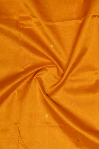 Orange and green pure silk cotton saree