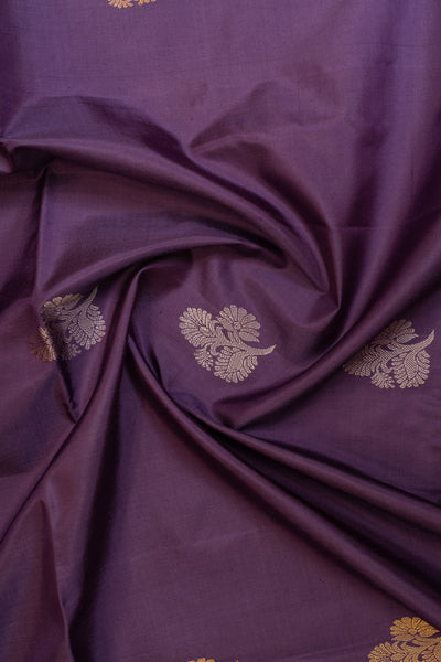 Violet and yellow pure soft silk saree