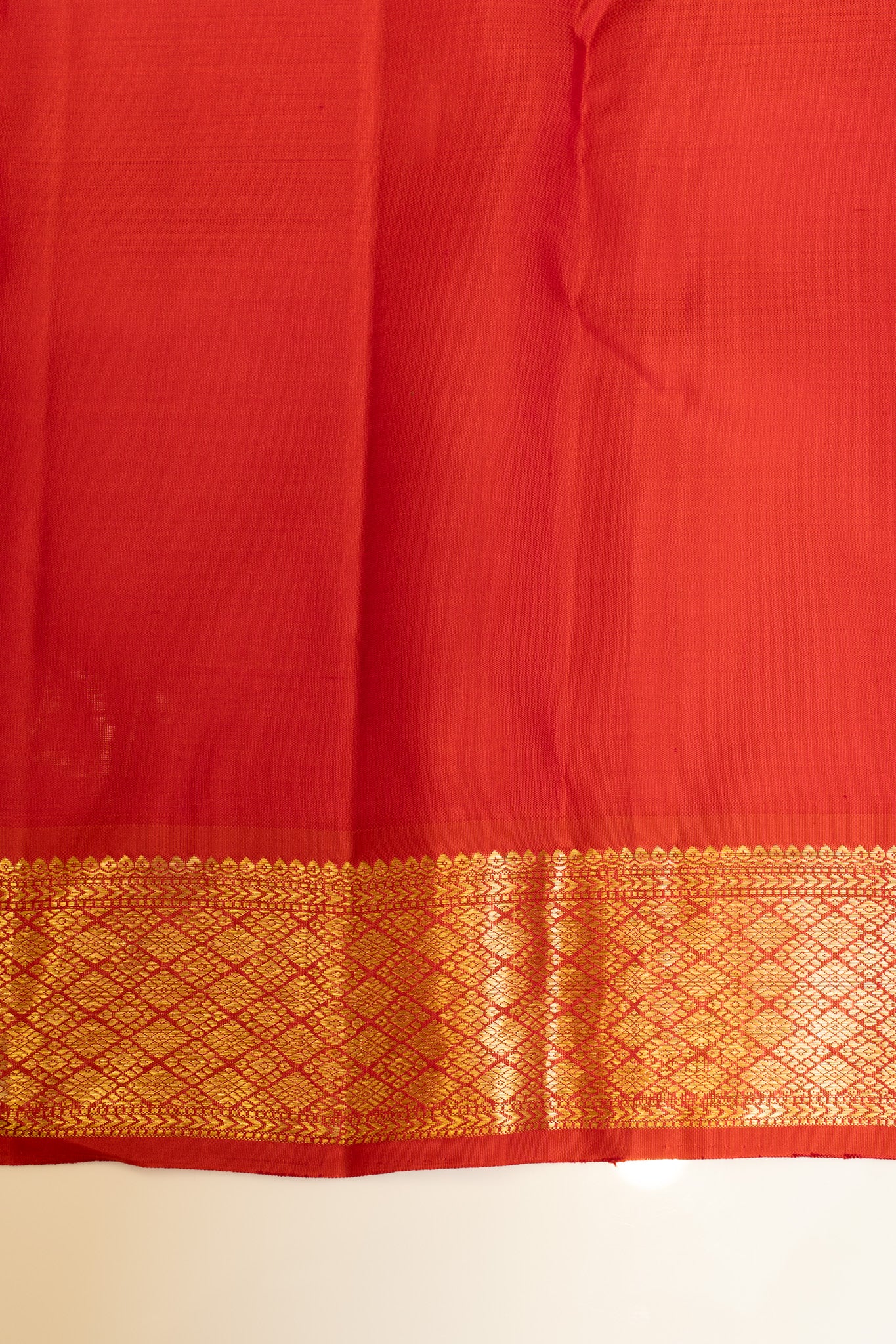 Apple green and red traditional pure Kanchipuram silk saree