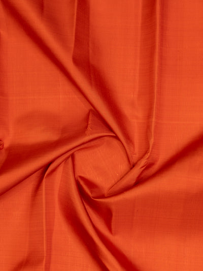 Orange and navy blue korvai kanjivaram silk saree