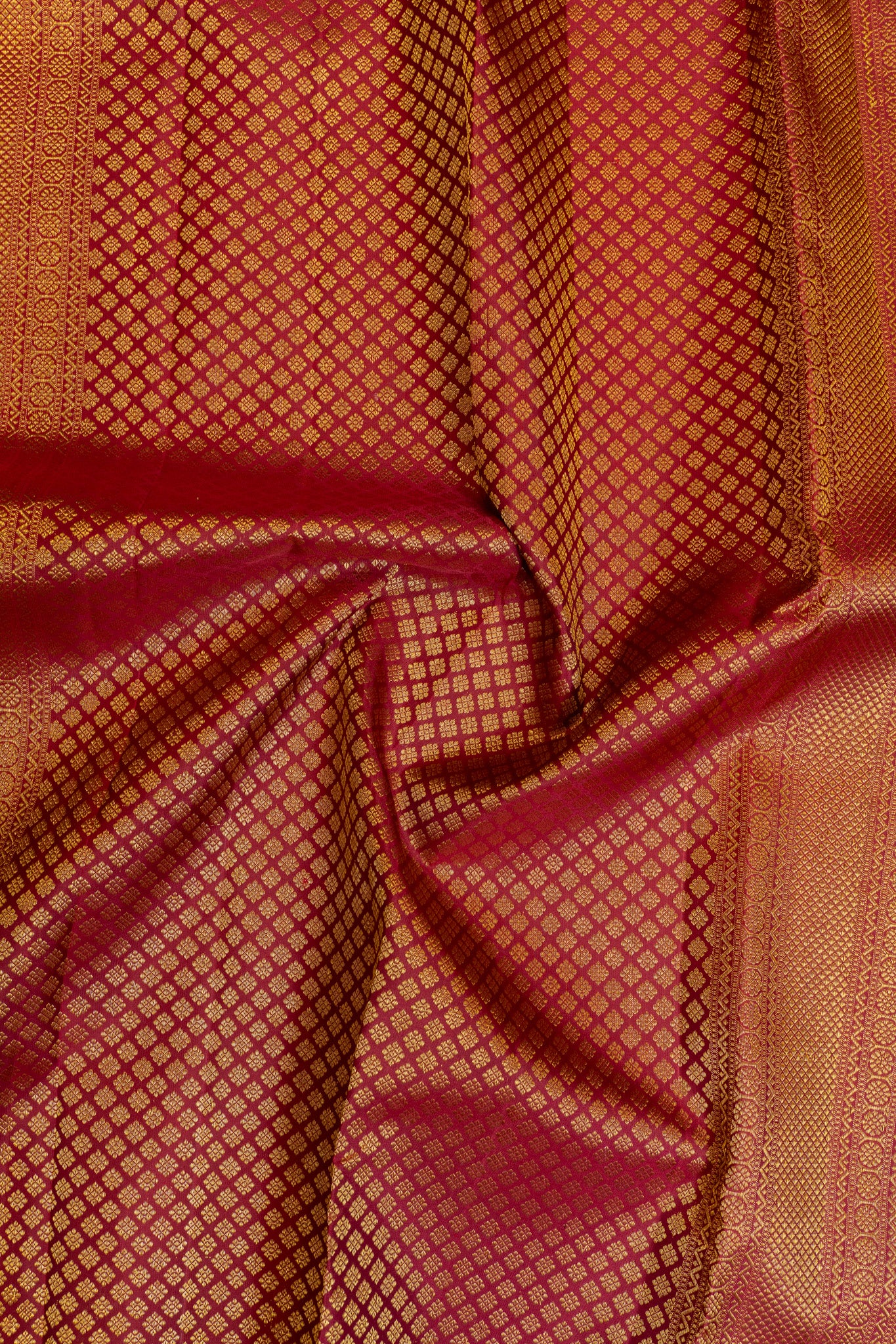 Sampanga green and maroon traditional pure Kanchipuram silk saree