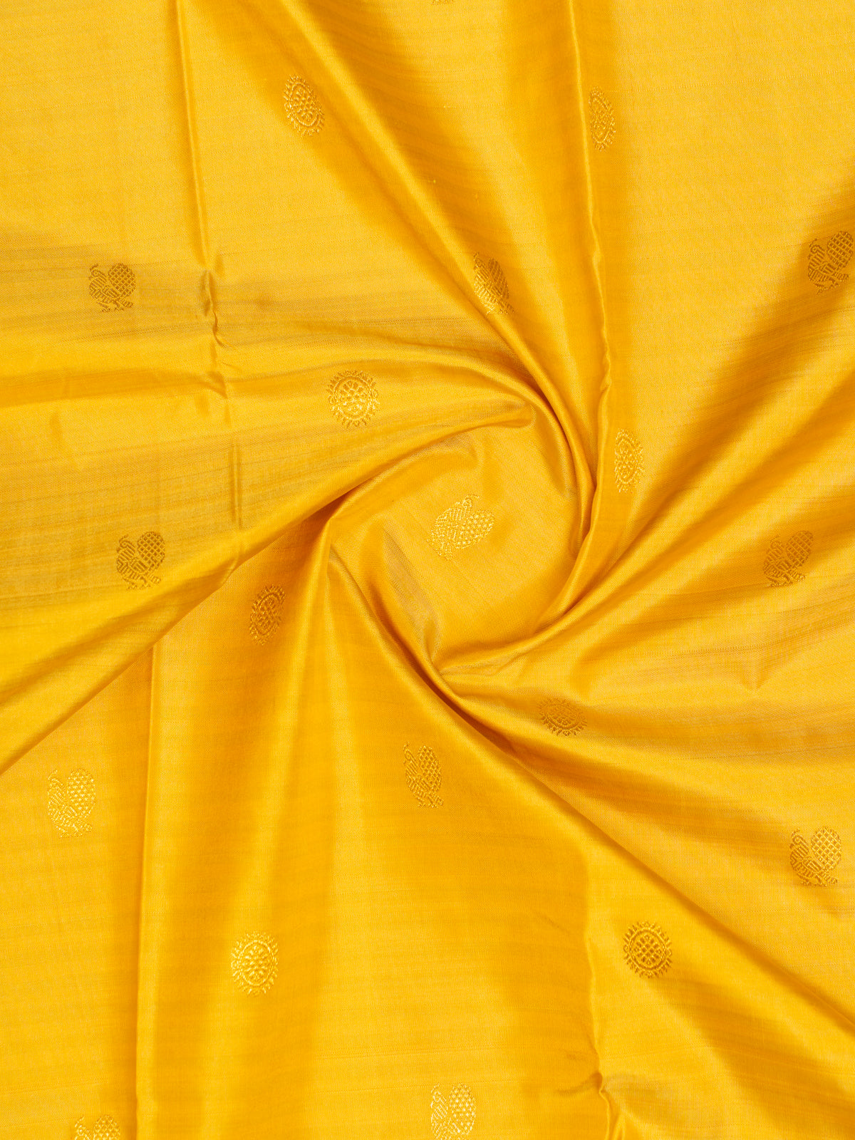 Mustard Stripes Pure Kanchipuram Silk Saree - Clio Silks