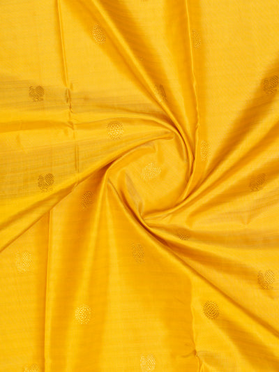 Mustard Stripes Pure Kanchipuram Silk Saree - Clio Silks