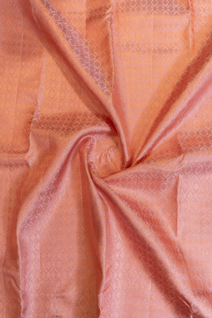 Lilac brocade pure Kanchipuram silk saree