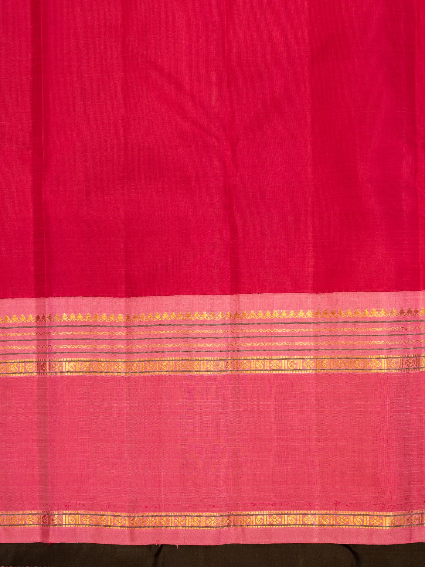 Black neli stripes pure zari Kanchipuram silk saree