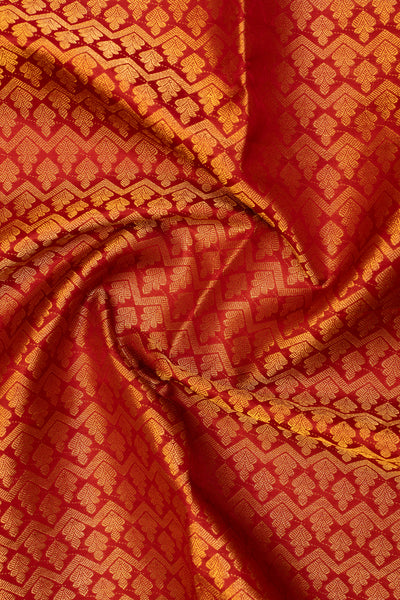 Grey and red pure soft silk saree