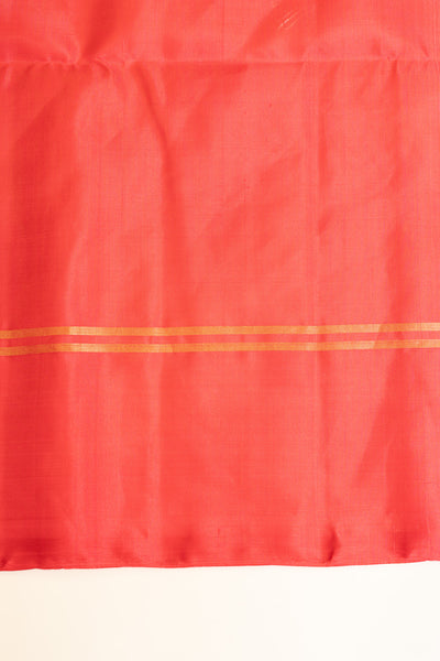 Black and peach stripes pure soft silk saree