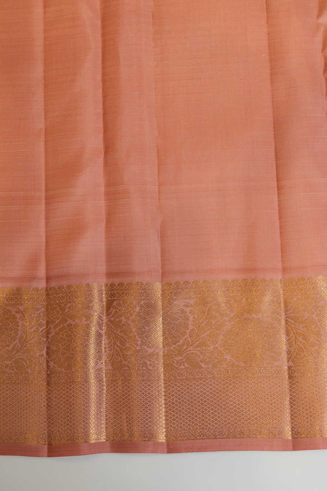Pastel pink zari checks pure Kanchipuram silk saree