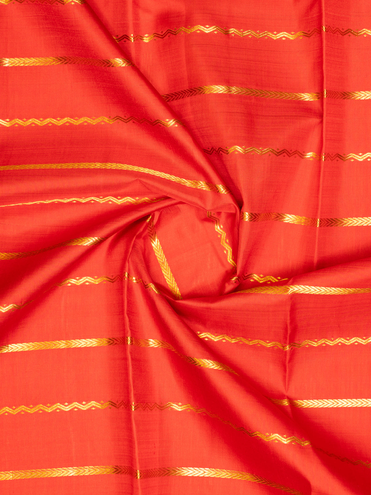 Red Neli Stripes Pure  Kanchipuram Silk Saree - Clio Silks