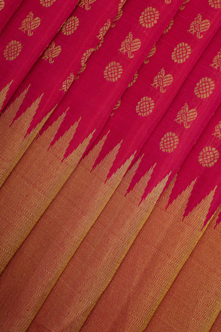 Pink Annapakshi 8 Kol Pure Kanchipuram Silk Saree