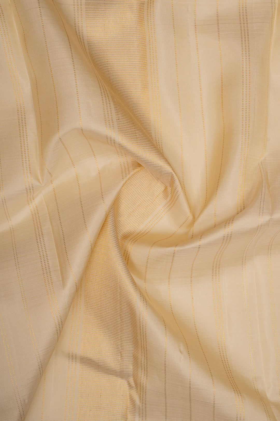Mustard and Brown Vintage Multi Checks Pure Kanchipuram Silk Saree