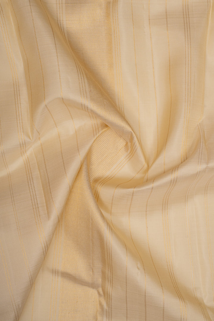 Mustard and Brown Vintage Multi Checks Pure Kanchipuram Silk Saree