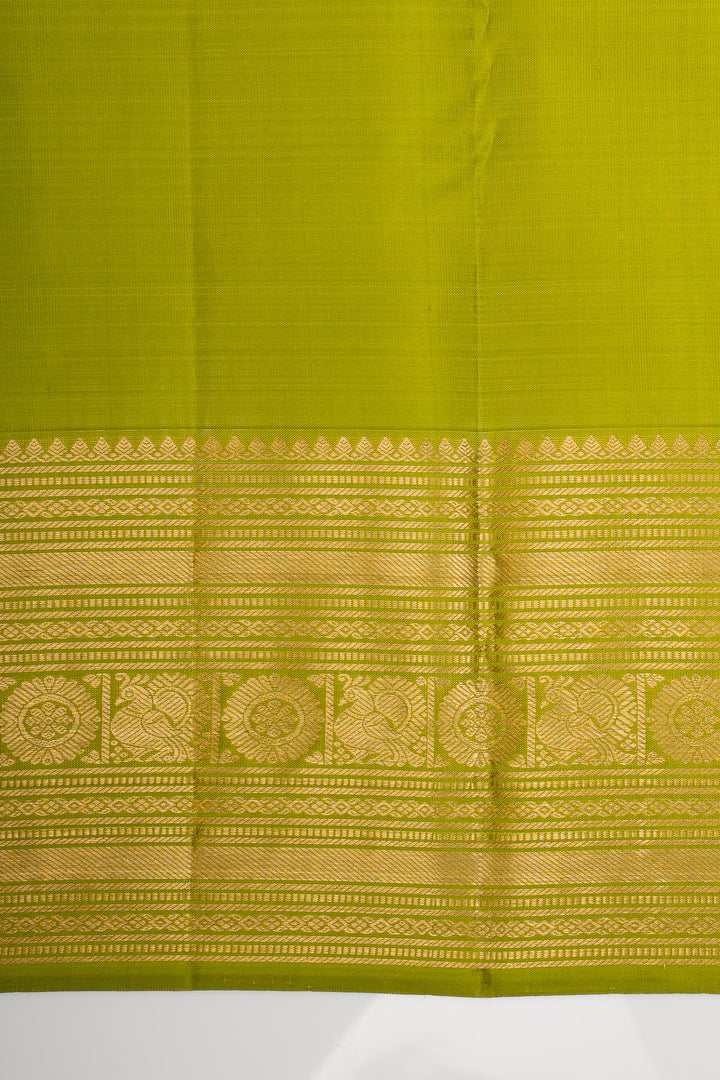 Bottle green traditional pure kanchipuram silk saree