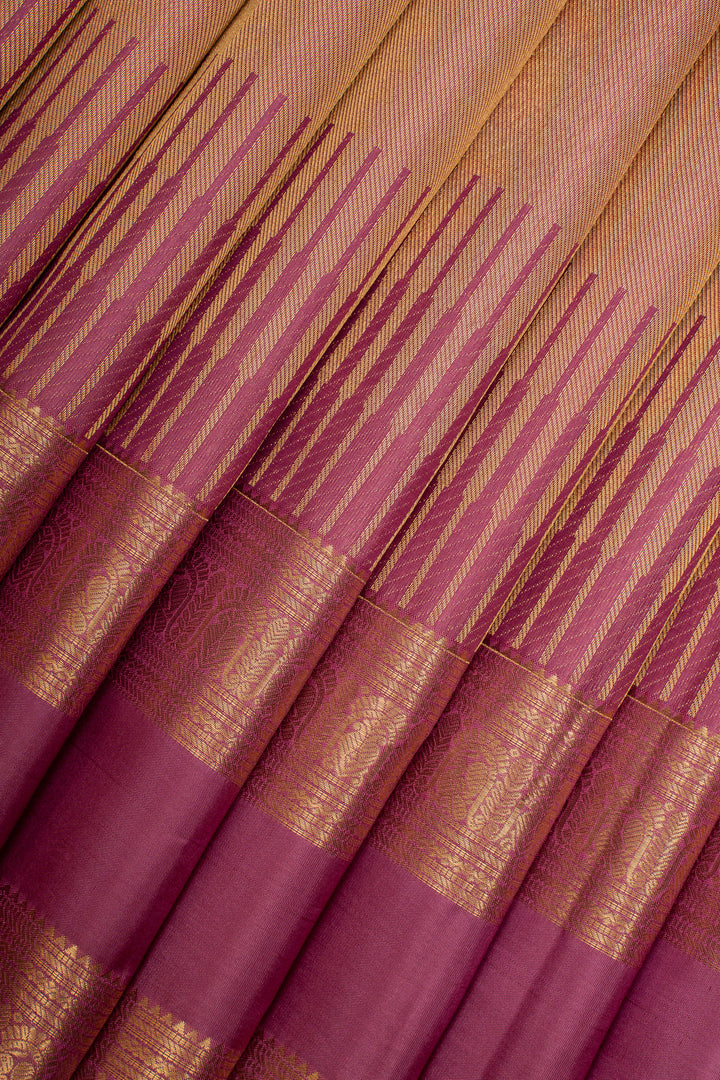 Gold brocade pure kanchipuram silk saree